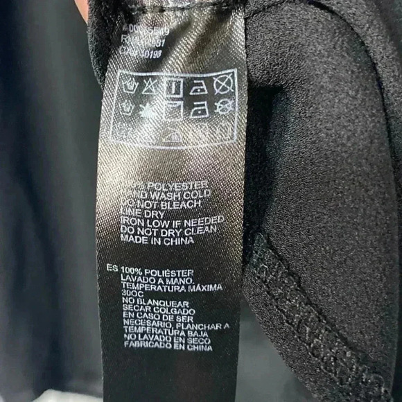 Forever 21 Plus Black Cold Shoulder Caged Back Peasant Blouse Top - Picture 5 of 6